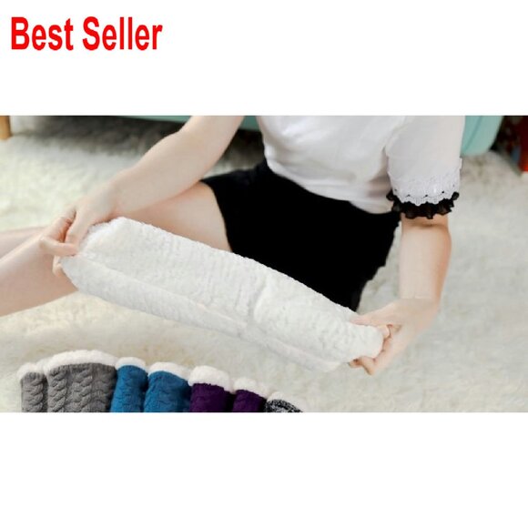 Fleece Lined Fuzzy Slipper Socks with Grippers Super Soft Cozy Winter Warm - Picture 8 of 8